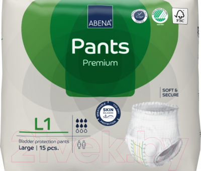 Трусы впитывающие для взрослых Abena Pants L1 Premium (15шт)