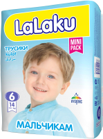 

Подгузники-трусики детские LaLaKu, 6 Large для мальчиков