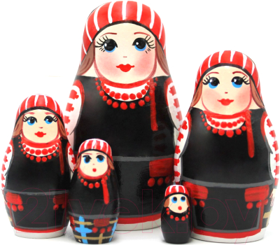Матрешка сувенирная Брестская Фабрика Сувениров Белорусская в Неглюбском этническом наряде 5205