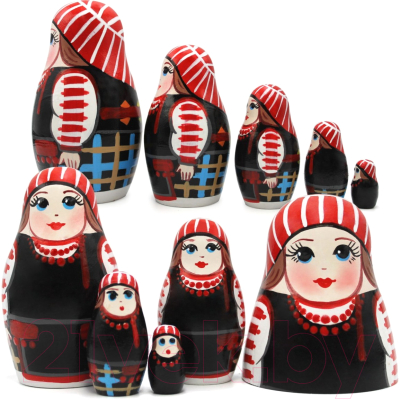 Матрешка сувенирная Брестская Фабрика Сувениров Белорусская в Неглюбском этническом наряде 5205