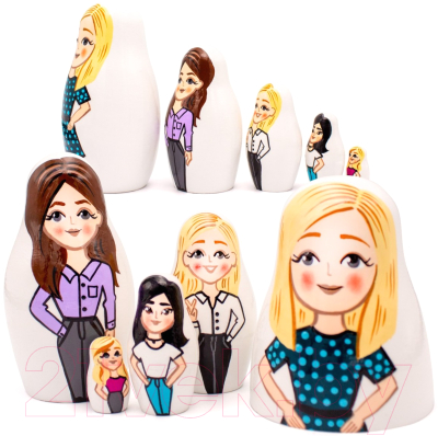 Изображение товара Матрешка сувенирная Брестская Фабрика Сувениров Деловые женщины 5319