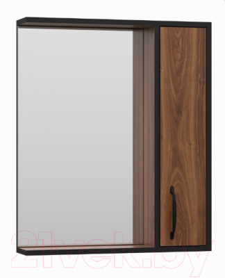 Шкаф с зеркалом для ванной Misty Кедр 60 / П-Кед04060-011П