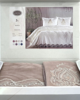 Набор текстиля для спальни Karven Alisa Евро / Y855 Estimate (пудра) - 