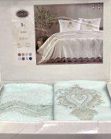 Набор текстиля для спальни Karven Alisa Евро / Y855 Mint (ментоловый) - 