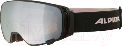 Маска горнолыжная Alpina Sports 2022-23 Double Jack Mag Q-Lite / 7283151-51 (черный/розовый матовый)