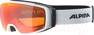Маска горнолыжная Alpina Sports 2022-23 Double Jack Planet Q-Lite / 7285811-11 (белый матовый)