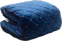 Набор текстиля для спальни Karven Mia Велюр Евро / Y 897 (темно-синий) - 