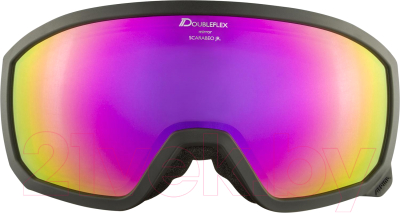 Маска горнолыжная Alpina Sports 2022-23 Scarabeo Jr. Q-Lite / 7257836-36 (черный/розовый матовый)