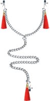 Тиски для сосков LoveToy Nipple Clit Tassel Clamp With Chain / LV761010 - 