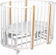 Детская кровать-трансформер INDIGO Born 7 в 1 (белый/натуральный) - 