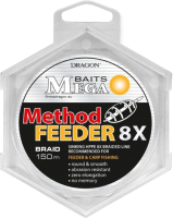 

Леска плетеная Dragon, MegaBaits Method Feeder 8X 0.06мм 150м / 44-11