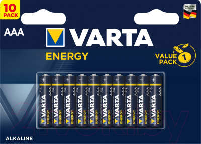 Комплект батареек Varta Еnergy АAА LR03 10BL (10шт)