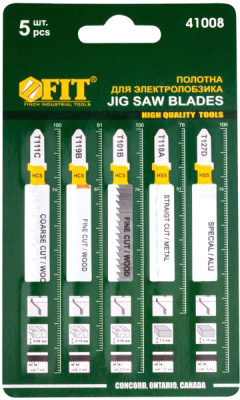 Изображение товара Набор пильных полотен FIT Для электролобзика / 41008