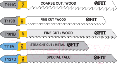 Изображение товара Набор пильных полотен FIT Для электролобзика / 41008