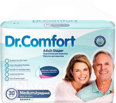 Подгузники для взрослых Dr. Comfort Medium (30шт)