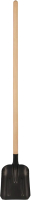 Лопата РОС Совковая с ребрами жесткости с деревянным черенком / 77216 (220x270x1450мм) - 