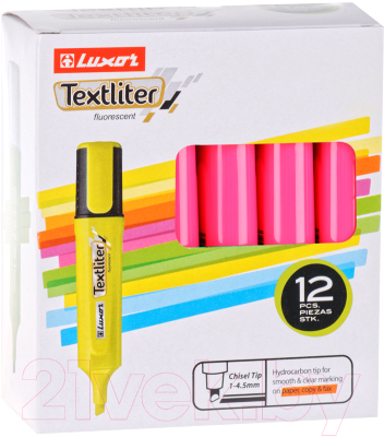 Текстовыделитель Luxor Textliter / 4014 T (розовый)