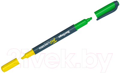 Текстовыделитель Berlingo Textline HP220 / T2033 (желтый/зеленый)