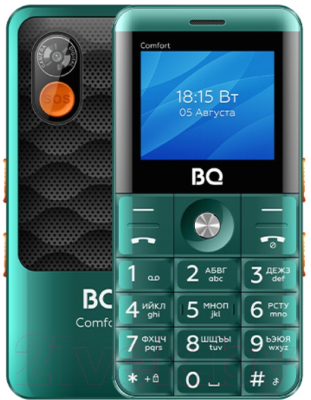 Мобильный телефон BQ BQ-2006 Comfort (зеленый/черный)