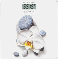 Напольные весы электронные Scarlett SC-BS33E020 (белая орхидея) - 