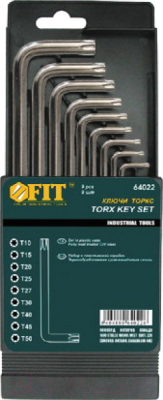 Набор ключей FIT Звездочки Т10-Т50 / 64022