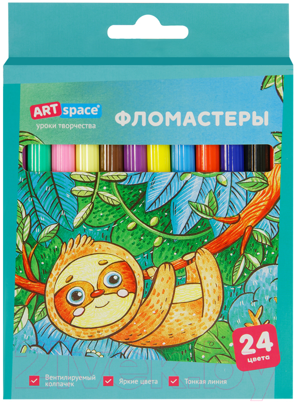 Фломастеры ArtSpace Милые зверушки / WP24_26940 (24цв)