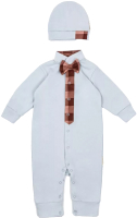 Комплект одежды для малышей Amarobaby Cell Bow / AB-OD22-C501B/11-68 (серый, р.68) - 