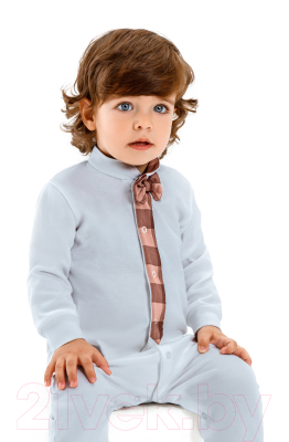 Комплект одежды для малышей Amarobaby Cell Bow / AB-OD22-C501B/11-68 (серый, р.68)