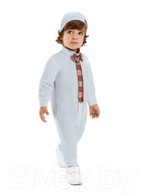 Комплект одежды для малышей Amarobaby Cell Bow / AB-OD22-C501B/11-74 (серый, р.74)
