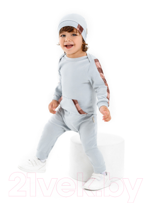 Комплект одежды для малышей Amarobaby Cell Keng / AB-OD22-C501K/11-80 (серый, р.80)