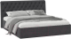 Двуспальная кровать ТриЯ Скарлет универсальная тип 1 с ПМ 180x200 (велюр графит) - 