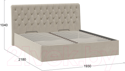 Купить Двуспальная кровать ТриЯ Скарлет универсальная тип 1 с ПМ 180x200 в Барановичах