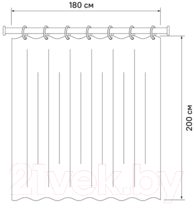 Шторка-занавеска для ванны IDDIS Decor D26P218i11