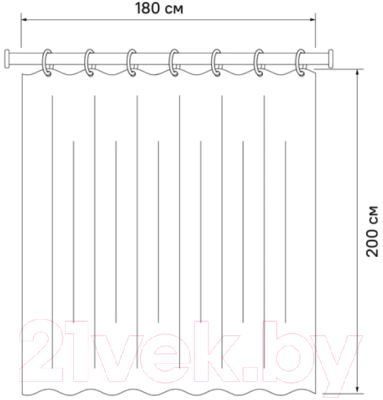 Шторка-занавеска для ванны IDDIS Decor D27P218i11