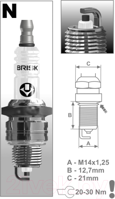 Свеча зажигания для авто Brisk NAR14YC