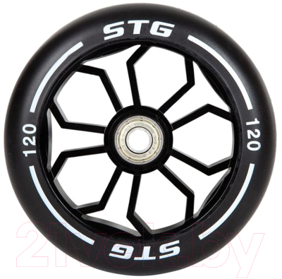 Колесо для самоката STG Х105168 (черный/белый)