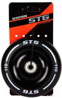 Колесо для самоката STG Х108456 (черный/белый)