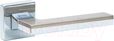 Ручка дверная System Larissa SQ CR/CR/NBMX (хром/хром/брашированный матовый никель)