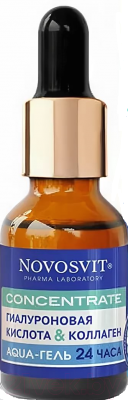 

Гель для лица Novosvit, Concentrate Aqua-гель 24 часа гиалуроновая кислота и коллаген