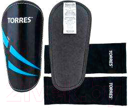 Щитки футбольные Torres Pro FS1608 (M, черный/синий/белый)