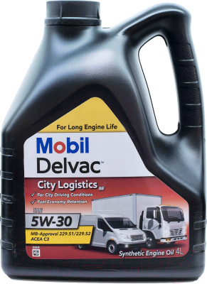 Моторное масло Mobil Delvac City Logistics M 5W30 / 153904 (4л)
