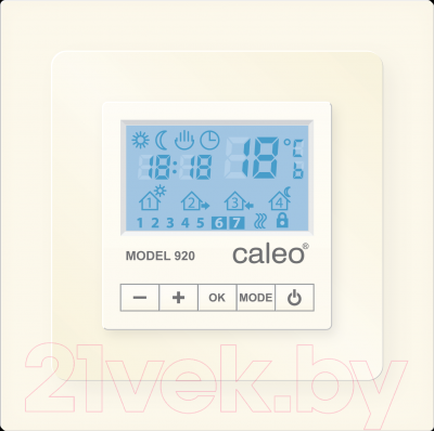 Терморегулятор для теплого пола Caleo 920 с адаптерами (бежевый)