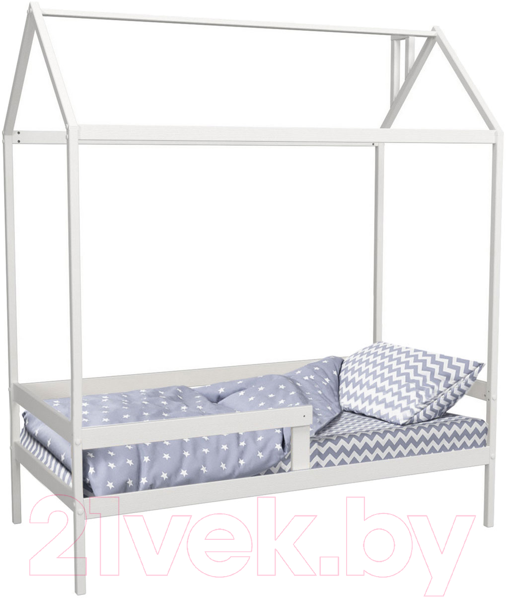 Стилизованная кровать детская Можга Домик Р424 с бортиком