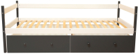 Кровать-тахта детская Можга Р425 с ящиками (белый/антрацит) - 