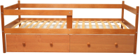 Кровать-тахта детская Можга Р425Э с бортиком и ящиками (ольха эмаль) - 