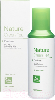 Эмульсия для лица FoodaHolic Nature Green Tea Emulsion Успокаивающая (150мл)