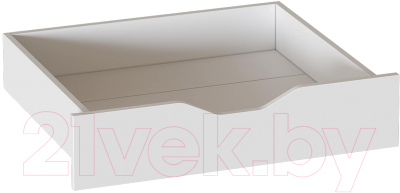 Ящик под кровать Мебельград Калгари выкатной 780x676x168 (дуб натуральный светлый/белый матовый)