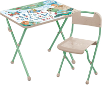 Комплект мебели с детским столом Ника Динопилоты / КП/Д (зеленый) - 