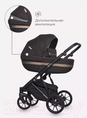 Детская универсальная коляска Riko Basic Delta 3 в 1 (04/темно-коричневый)