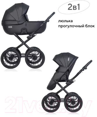 Детская универсальная коляска Riko Montana Ecco Prestige 2 в 1 (12/черный)